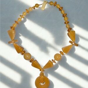 Vintage Rita Frascione Florence- Faux Amber Necklace